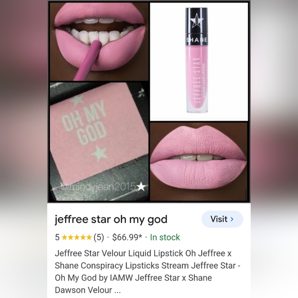 NIB!🔥🩷 "OH MY GOD" Jeffree Star Sold Out!🩷Velour Liquid Lipstick - Picture 7 of 8